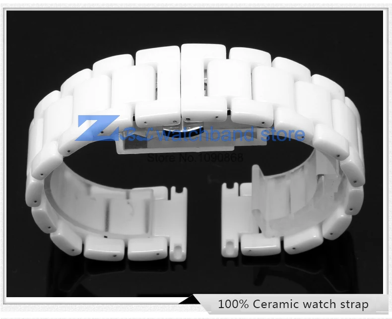 Керамический ремешок для часов 14, 15, 16, 17, 18, 19, 20, 21 мм, браслет для часов, белый, черный ремешок, наручные часы, водостойкий ремешок, Керамика