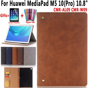 

Premium Leather Case with Hard Cover for Huawei MediaPad M5 10 10.8 CMR-AL09 CMR-W09 Funda Coque Capa with Stand Holder