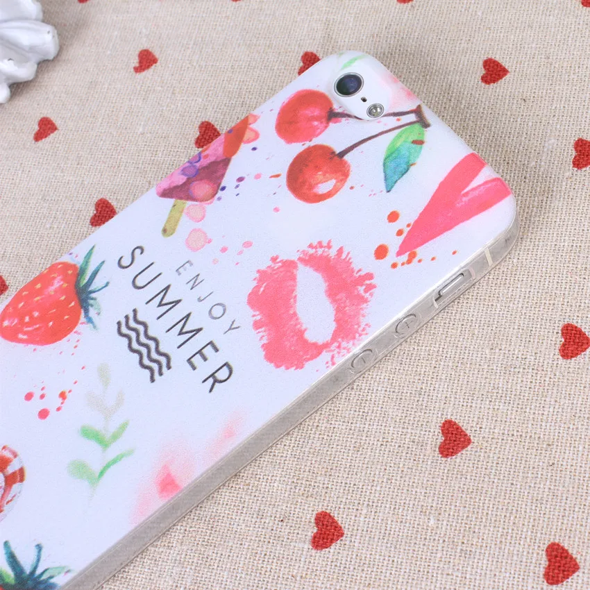 Thin Soft Tpu Fruit Cactus Case Cover  For iPhone 7 6 6S 5 5S SE 4 4S Cute 10