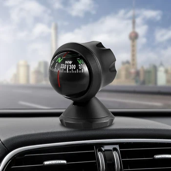 

Car Ornaments Plastic Navigation Compass Ball Automobile Vehicle Interior Decor Outdoor Direction Guidance Tool Adhesive Compass