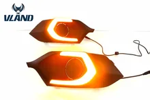 Free shipping vland factory 2012-2016 for pajero LED Daytime Running Light with turn sign High bright&Best Quality!