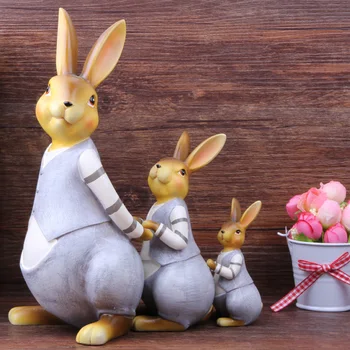 

XXXG Huangjia garden style decor Home Furnishing resin decoration craft gift decoration rabbit birthday gift