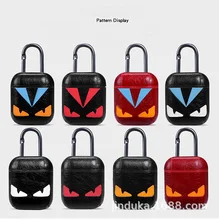 Luxury brand Devil eyes Leather case For Airpods Protective Wireless Bluetooth Headset Box Charging Earphone Bag Accessories