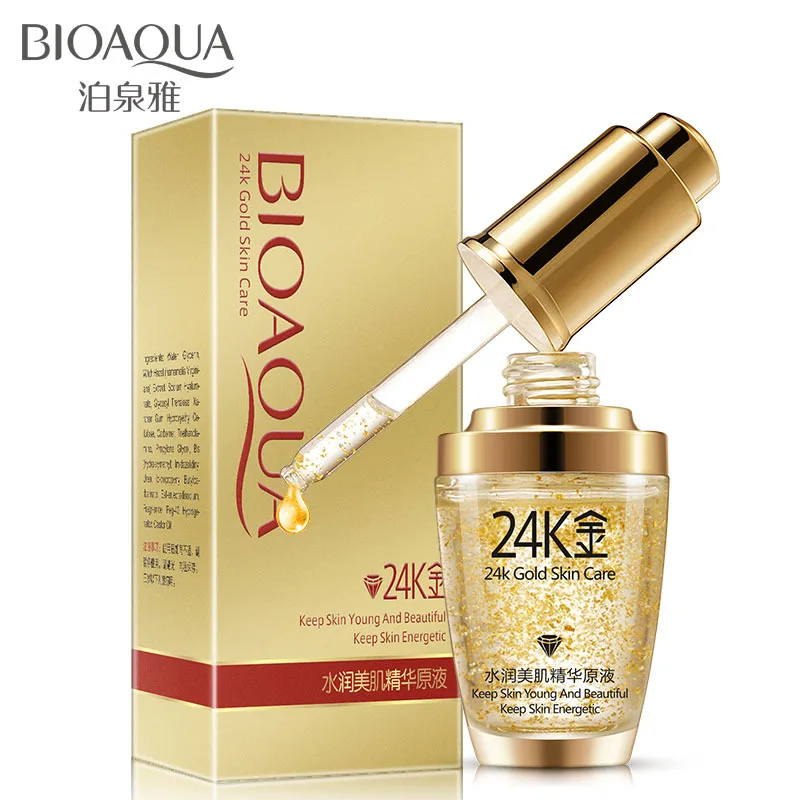 BIOAQUA 24K Золотая Сыворотка для лица увлажняющий эссенция крем отбеливающий