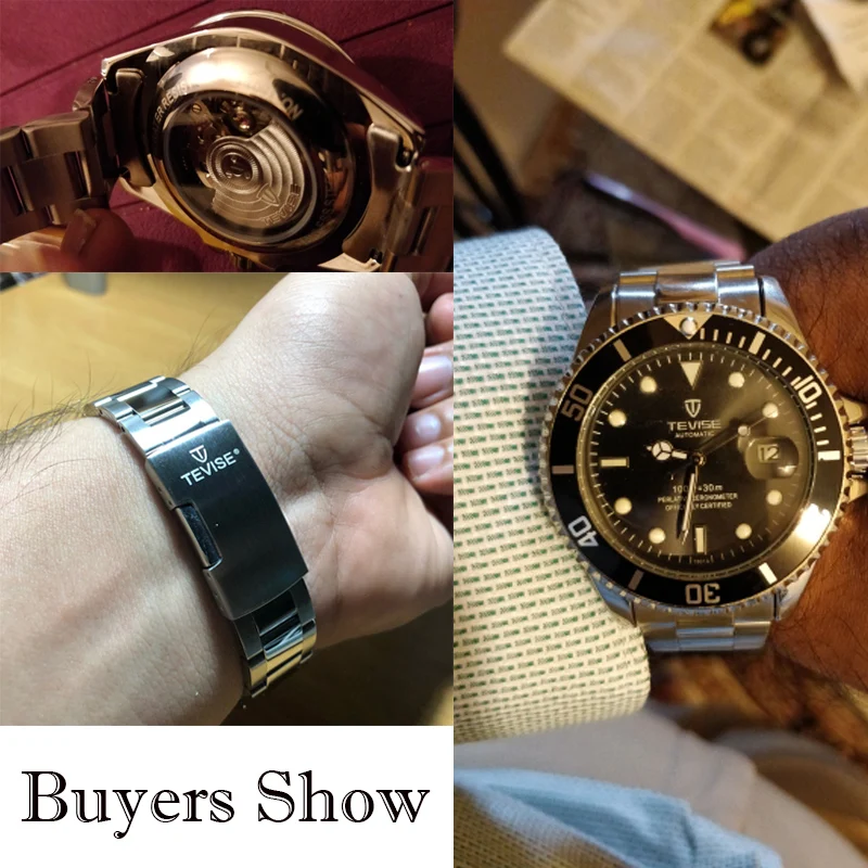 Skup 2018 Tevise Top marka zegarki mechaniczne dla mężczyzn automatyczny zegarek sportowy ze stali nierdzewnej Fashione luksusowy złoty zegar Relogio Masculino