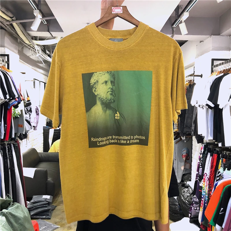 

Khaki/Purple-red CAVEMPT T-shirt 2019 Vintage Cotton Loose Men Hip Hop CAVEMPT T-shirts CE Oversize Graphic Print Tee Unisex
