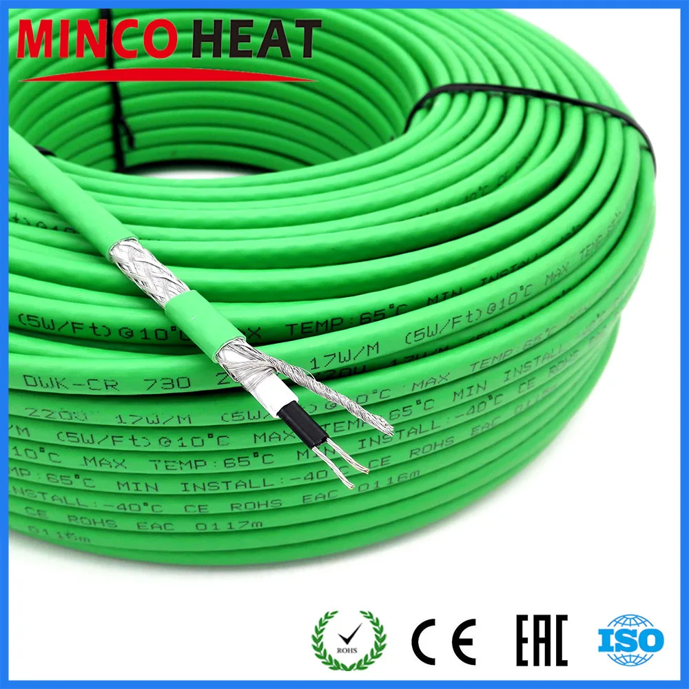 

Water-proof Inside & Outside Pipe Warming Freeze Protection, Roof Snow Melting 220V 17W/m Self Regulating Heating Cable