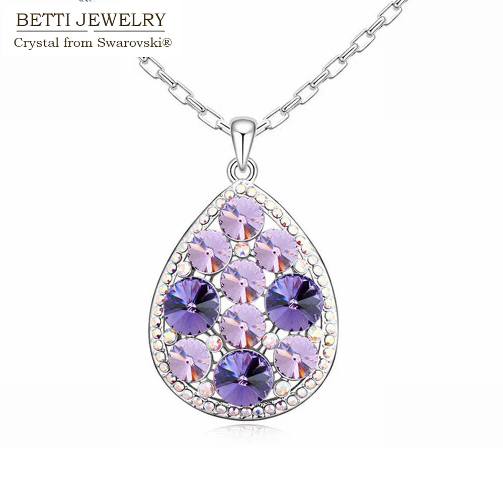

2015 New design! Drop pendant necklace With Crystals from SWAROVSKI for Valentine's Day gift