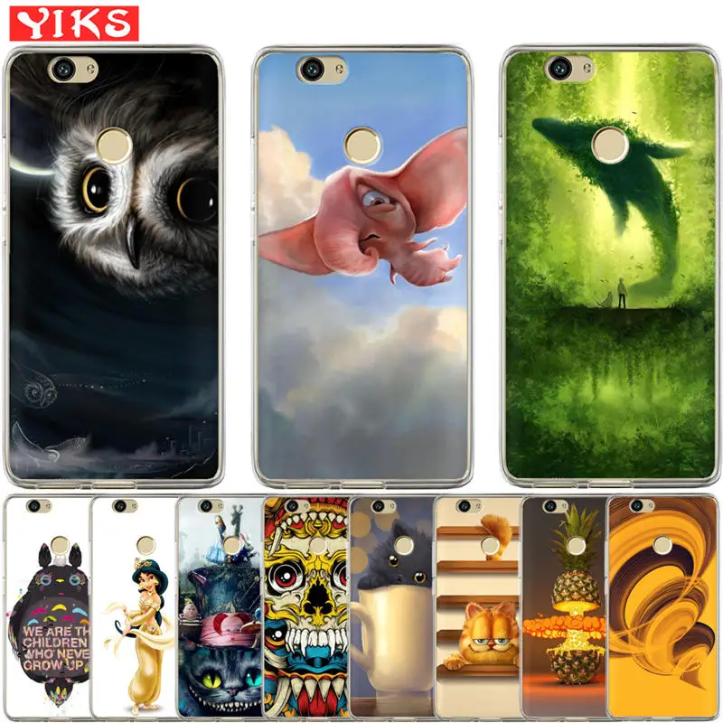 

Cute animal owl totoro Case For Huawei Nova 2 Plus 3E Y3 Y5 Y6 II Pro Y7 2017 Y3 Y5 Y6 II Cover Case Coque Etui Fundas Capinha