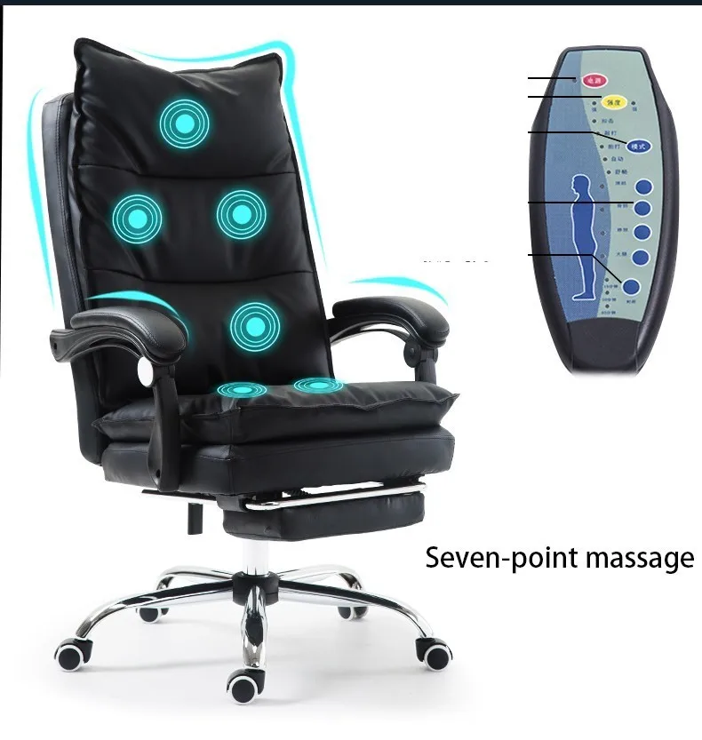 Высокое качество босс игровой компьютерный офисный стул может лежать Синтетическая кожа массаж с подставкой для ног Эргономика колеса