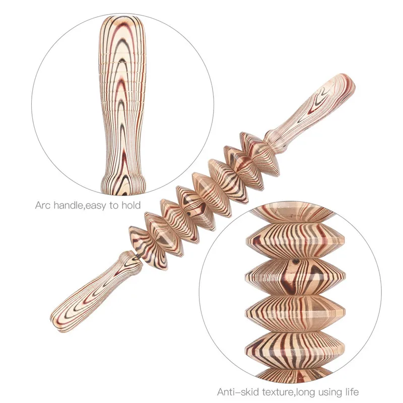 Мультифункциональный деревянный массаж живота ролик ручной ролик для ручного массажа Массажная палка снимает боль здоровье и гигиена Рефлексология ног