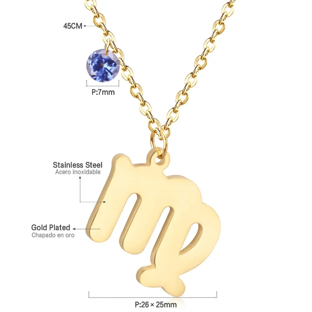 LUXUKISSKIDS 12 шт./лот 316L ожерелье из нержавеющей стали с цирконием высокого качества