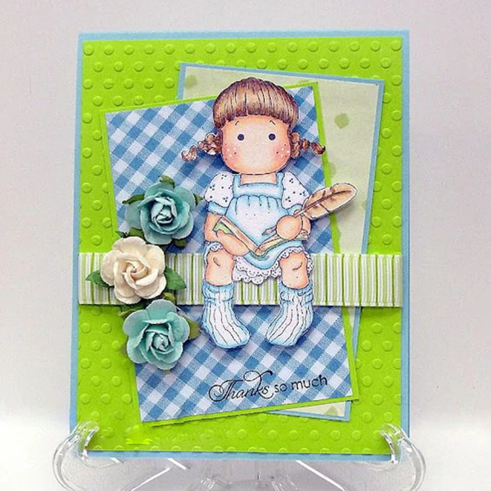 Cards Paper DIY Crafts Girl Clear Stamps Scrapbooking Cutting Dies Stencils