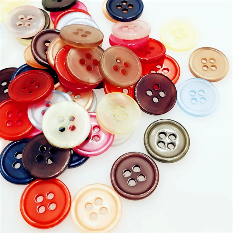 Buy 50pcs Wholesale Bulk 15mm 4 Holes Plastic Resin