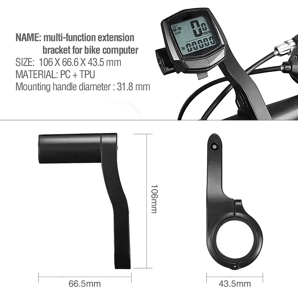  Swelgo Fahrrad Computer Halter GPS Halter Bike Lenker Verlängerung Radfahren Computer Halterung Ext