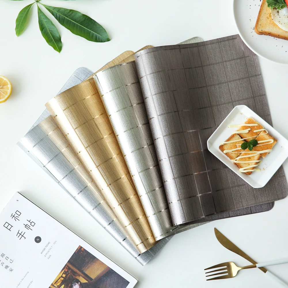 

Chic Durable Tableware Pad Table Mat Heat Insulation Non-Slip Simple Placemats Disc Gray Pads Bowl Coaster Kitchen Accessories