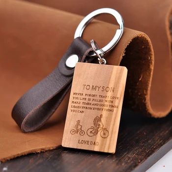 

Custom Wood Dogtag Personized ID Tag Pendant for Key Chian and Necklace Wood Jewelry Gift for Family