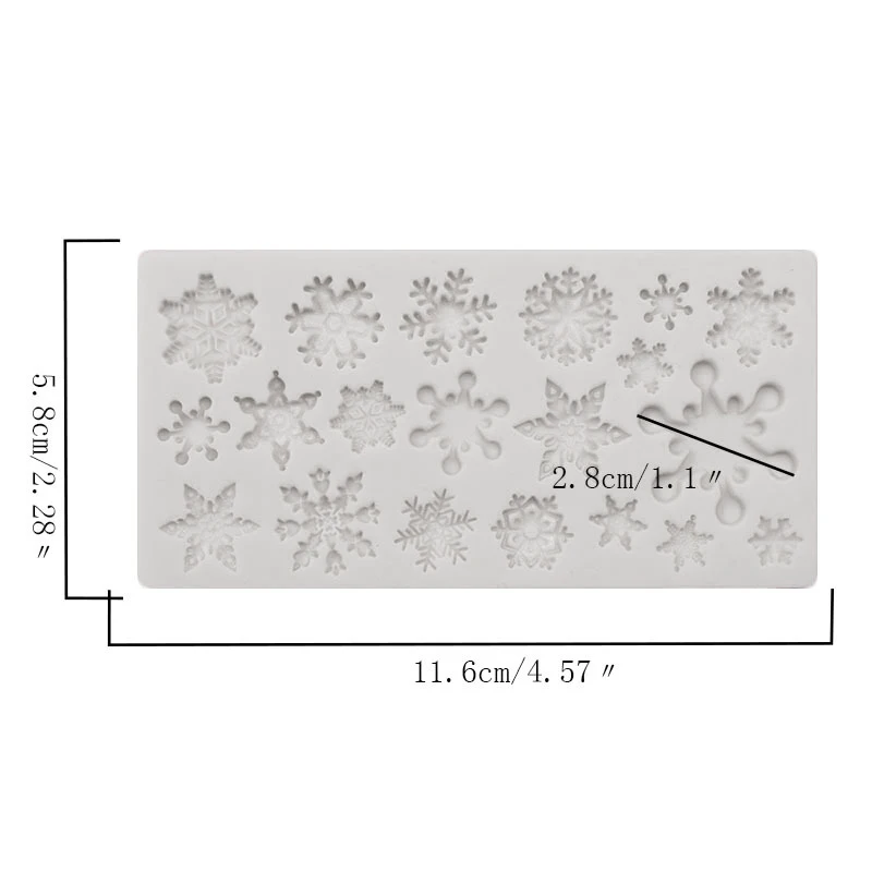 

1PC DIY Fondant Silicone Mold Snowflake Shape Chocolate Moulds Cake Decor Tool Baking Supplies TSH Shop