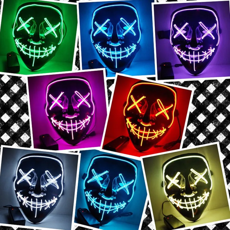 2018 Halloween Mask LED Light Party Masks The Purge Election Year Great