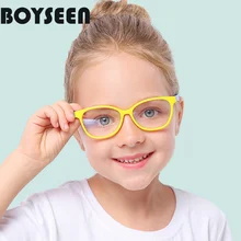 BOYSEEN дети гибкие очки рамки дети рамки девушки близорукость оптическая Amblyopia анти-синий светильник оптические очки F007