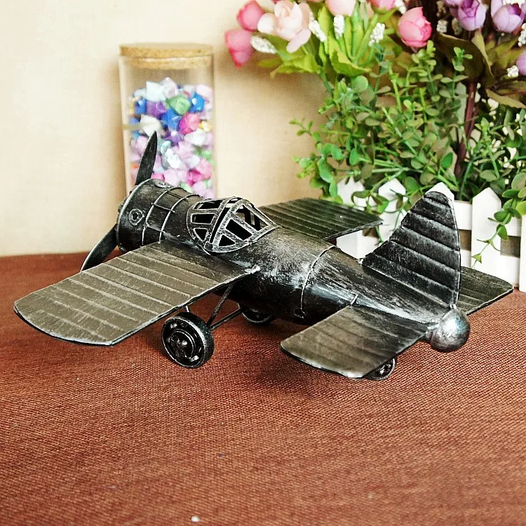 World War II Special offer Retro style Crafts ornaments Iron metal airplane model Gift desk decoration vintage home decor