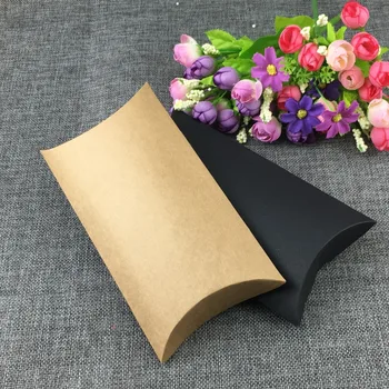 

10 pcs Kraft Craft Paper Jewelry Pack pillow Box Gift packaging Box Wedding Party Candy pillow Packaging Box birthday gift box