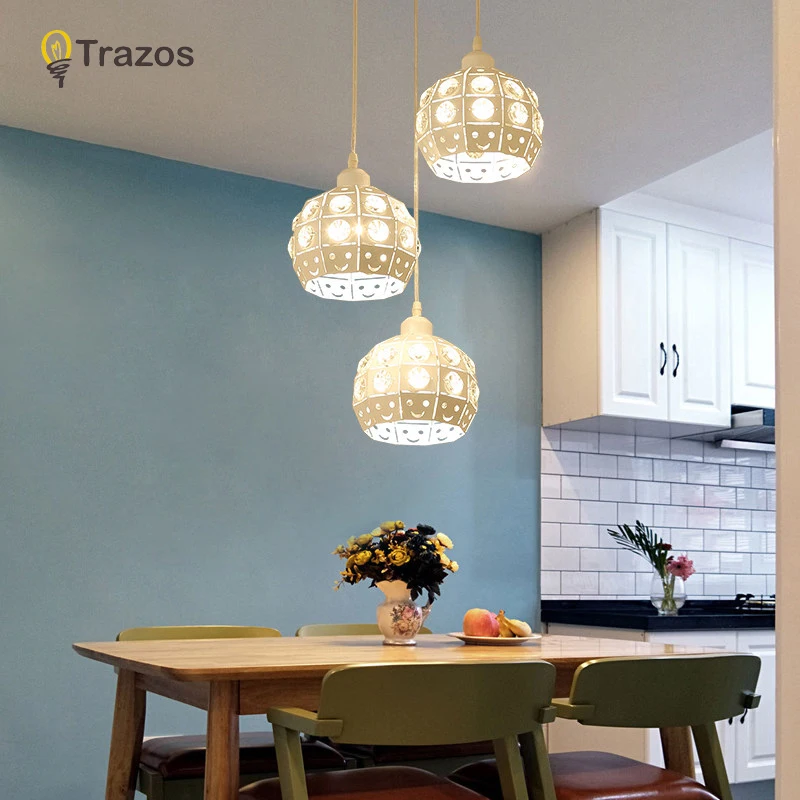 

TRAZOS Modern Dining Room Pendant Light 3 Heads Round/Rectangle Ceiling Plate Indoor Living Room Bedroom Decoration Lamp