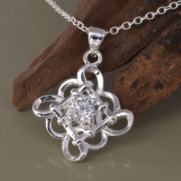 

wholesale High quality silver Fashion jewelry chains necklace pendant WN-1161