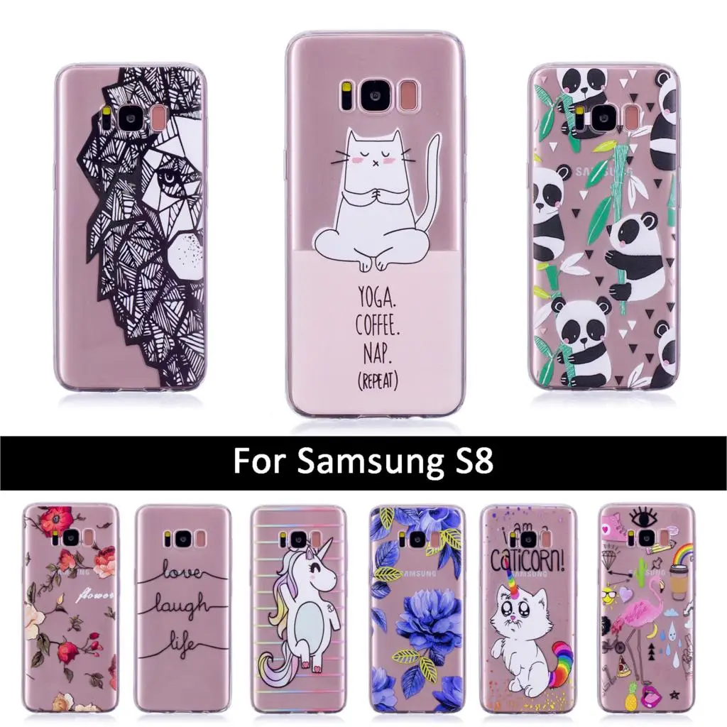 Мягкий ТПУ силиконовый чехол для Samsung Galaxy S8 G9500 G950F G950 Чехлы бампер s8 s 8 |