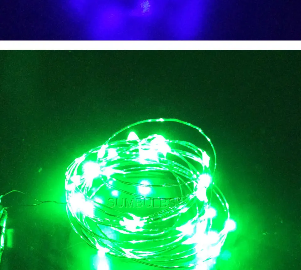 button battery powered cooper wire led string light strip decoration christmas wedding party (6)