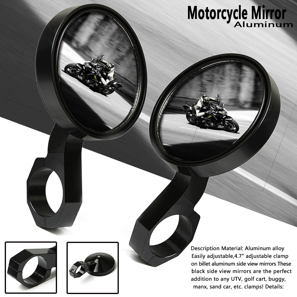 

Motorcycle Mirror Scooter Rearview Mirrors Electrombile Back Side Convex Mirror for Yamaha Viking Polaris RZR XP1000 XP4 RZR XP