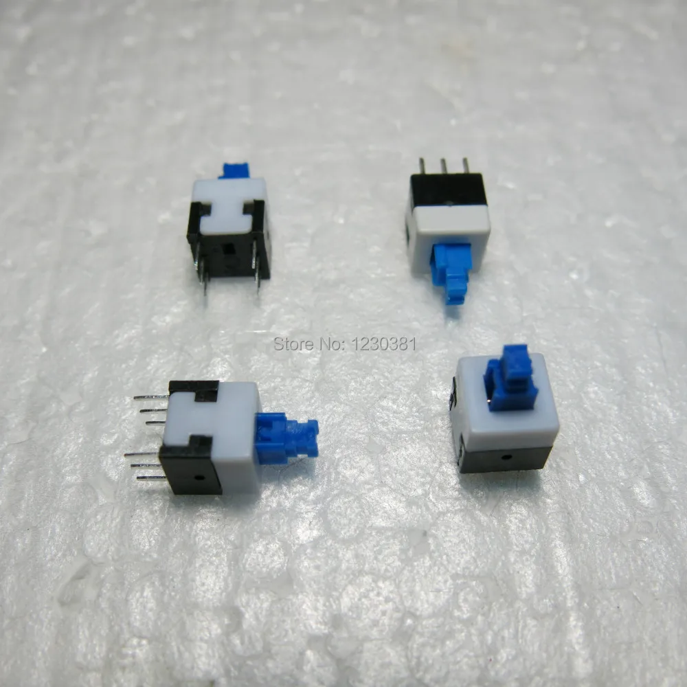 

30Pcs/lot 8x8mm self locking Button SMD Micro Push Button Tactile Tact Electronic mini Switch einrastend Taster schalter