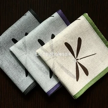 Японский мужской платок хлопок тонкий большой стрекоза 53 см* 53 см Карманный квадратный