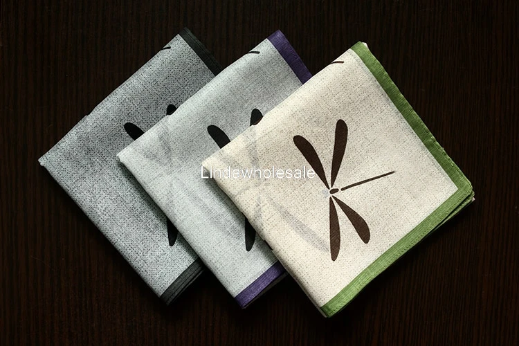Japanesemenhandkerchiefcottonthinlargedragonfly53cm53cmpocket