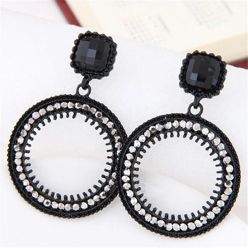 

Round fashion Earrings for women gold color big earrings fashion jewellery statement earings modern trendy summer jewelry