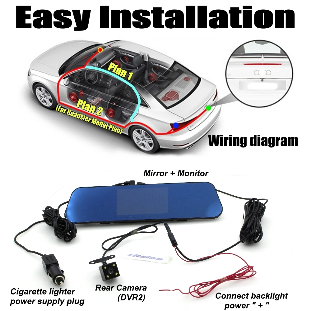 Car BlackBox DVR Dash Camera Driving Video Recorder Front & Rear Double Cameras DVR For BMW 1 E88 E82 2 F22 F45 M3 E46 3 E90 E92