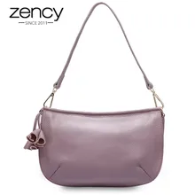 Zency Маленькая женская сумка через плечо натуральная кожа настоящая модная Очаровательная Женская сумка через плечо bolso hombro las mujeres