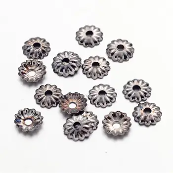 

Iron Bead Caps, Gunmetal, 5x1.5mm, Hole: 1mm