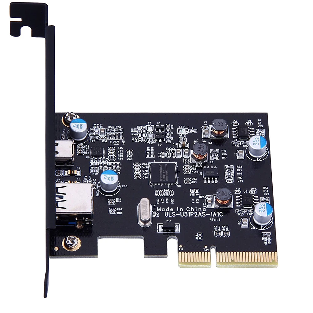 2 порта Внешний USB 3,1(10 Гбит/с) PCI Express Card tp 1 X type C и 1 x порт типа A