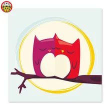 Картина по номерам искусство Краска по номерам сова любовь DIY масляная подставка и сон большая круглая луна