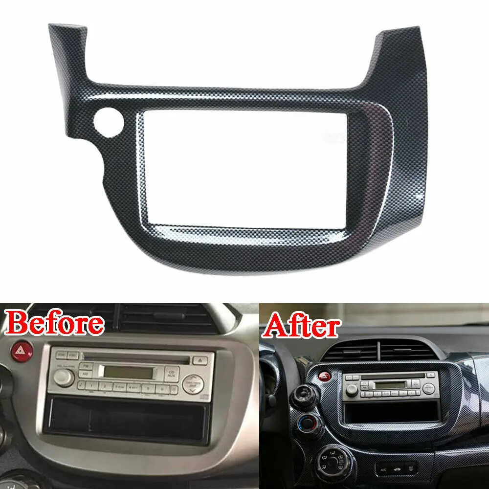 

Carbon Fiber ABS Car GPS Navigation Cover Ring Panel Frame Trim For Honda FIT 2008-2013