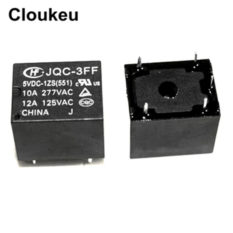 

JQC-3FF-5VDC-1ZS 10A Relay DIP5 HF3FF-005-1ZS