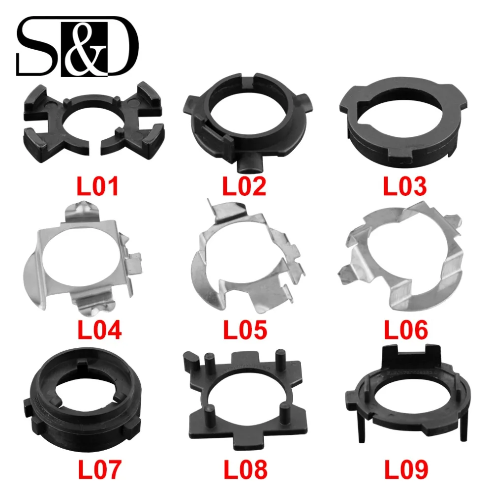 2 шт. разъём переходник для цоколей светодиодных фар H7 KIA Mitsubishi Mercedes Benz Ford Volkswagen