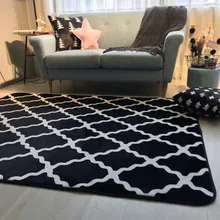 Высокое качество Черный Белый решетка ковер для украшения дома детские удобные альпинистские игровые коврики Нескользящие Коврик для йоги диван коврики