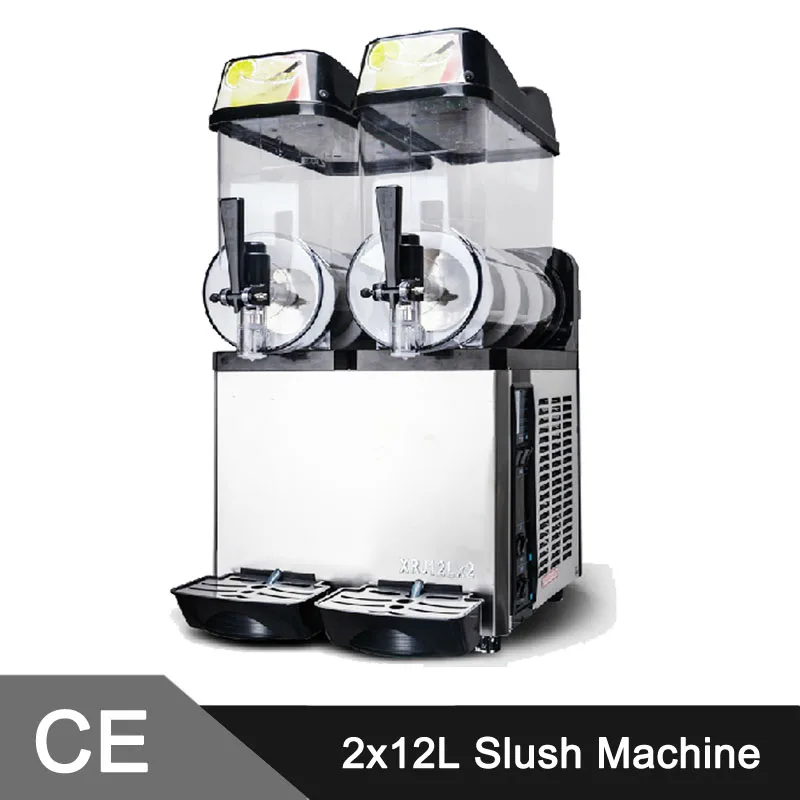 12L Double Tank Commercial Slush Machine_Frozen Slush Machine_Granita Machine