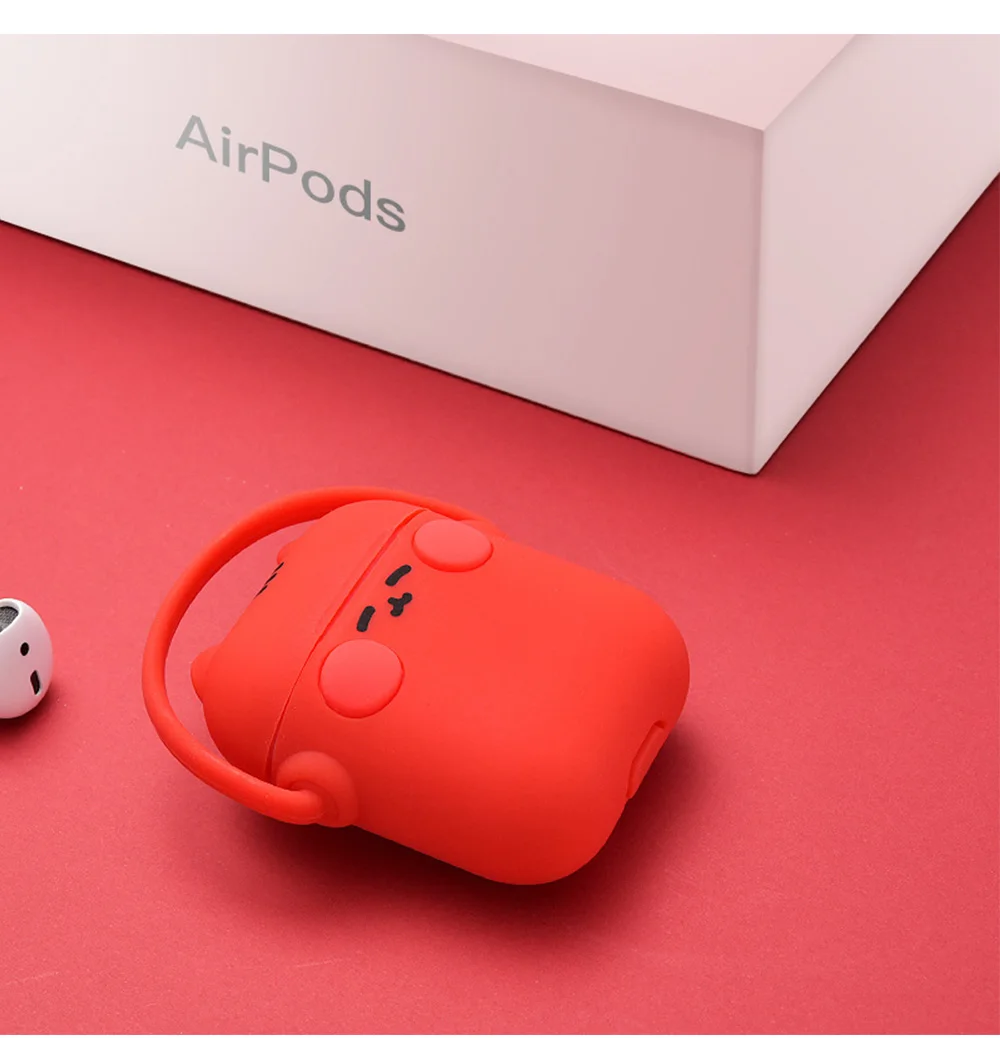 Мультяшный беспроводной Bluetooth чехол для наушников для Apple AirPods Мягкий силиконовый чехол для зарядки наушников Защитный чехол для AirPods