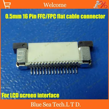 

Free Shipping FPC/FFC connector cable socket 16 pin 0.5mm connector for LCD screen interface of DVD/GPS/MP3/PDA/Phone ect.ROHS