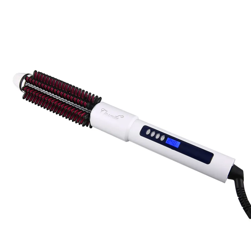 

Multifunctional Infrared 3 in 1 Steam Magic Styler Hair Brush with Straightener Curling irons Steaming Functions