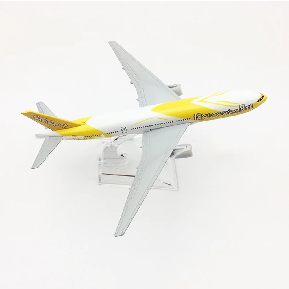 1/400 масштаб самолета Боинг 777 Scoot Airways 16 см сплава плоскости B777 модель игрушки Для детей подарок для коллекции