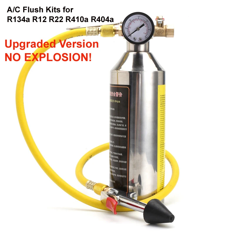 

Flush Canister Gun Kits Clean Tool Set R134a R12 R22 R410a R404a for Auto A/C Air Conditioning